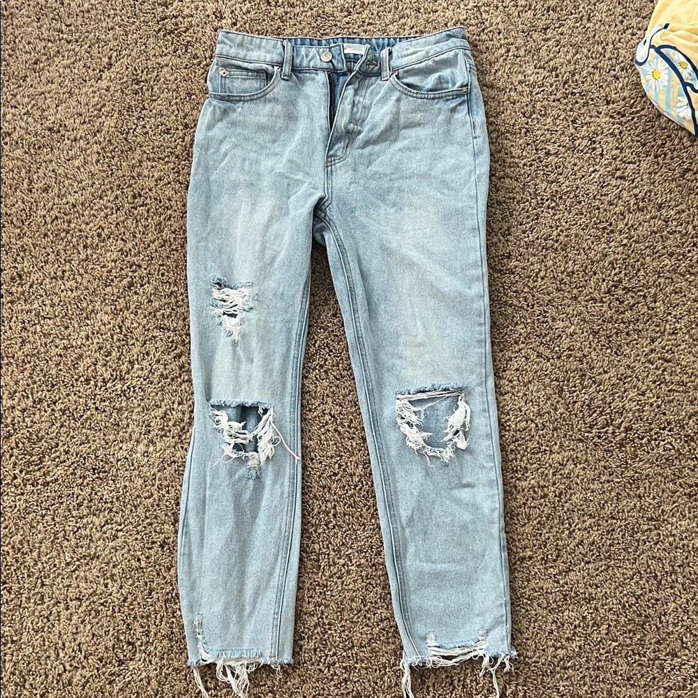Distressed Light Blue Women's Jeans